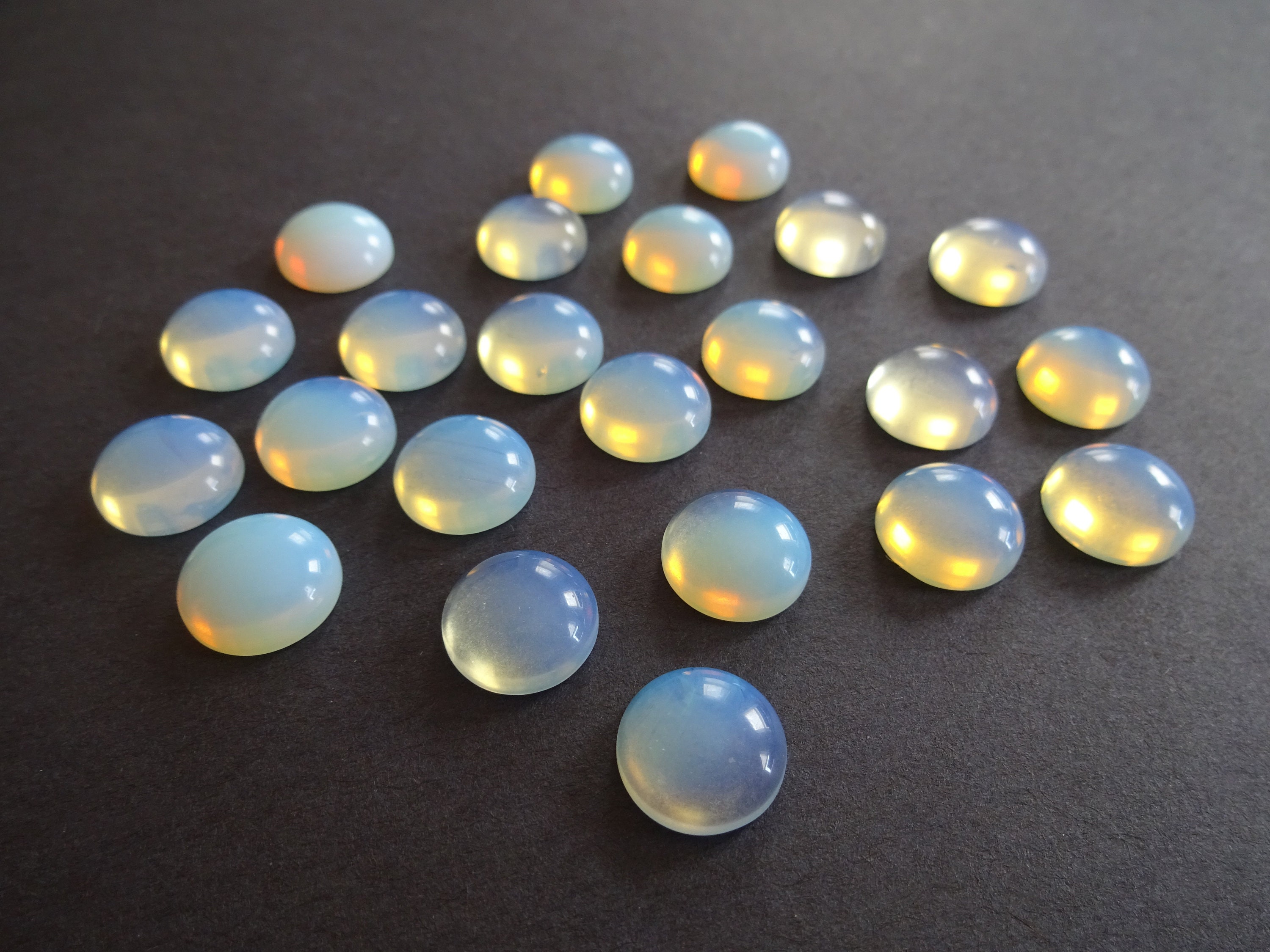 12x5mm Opalite Gemstone Cabochon, Round Dome Cabochon, Polished
