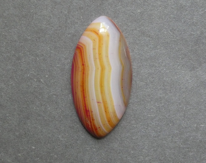 39x19mm Natural Brazilian Agate Cabochon, Yellow & Pink, One of a Kind, Only One Available, Horse Eye, Gemstone Cabochon,Brazilian Agate Cab