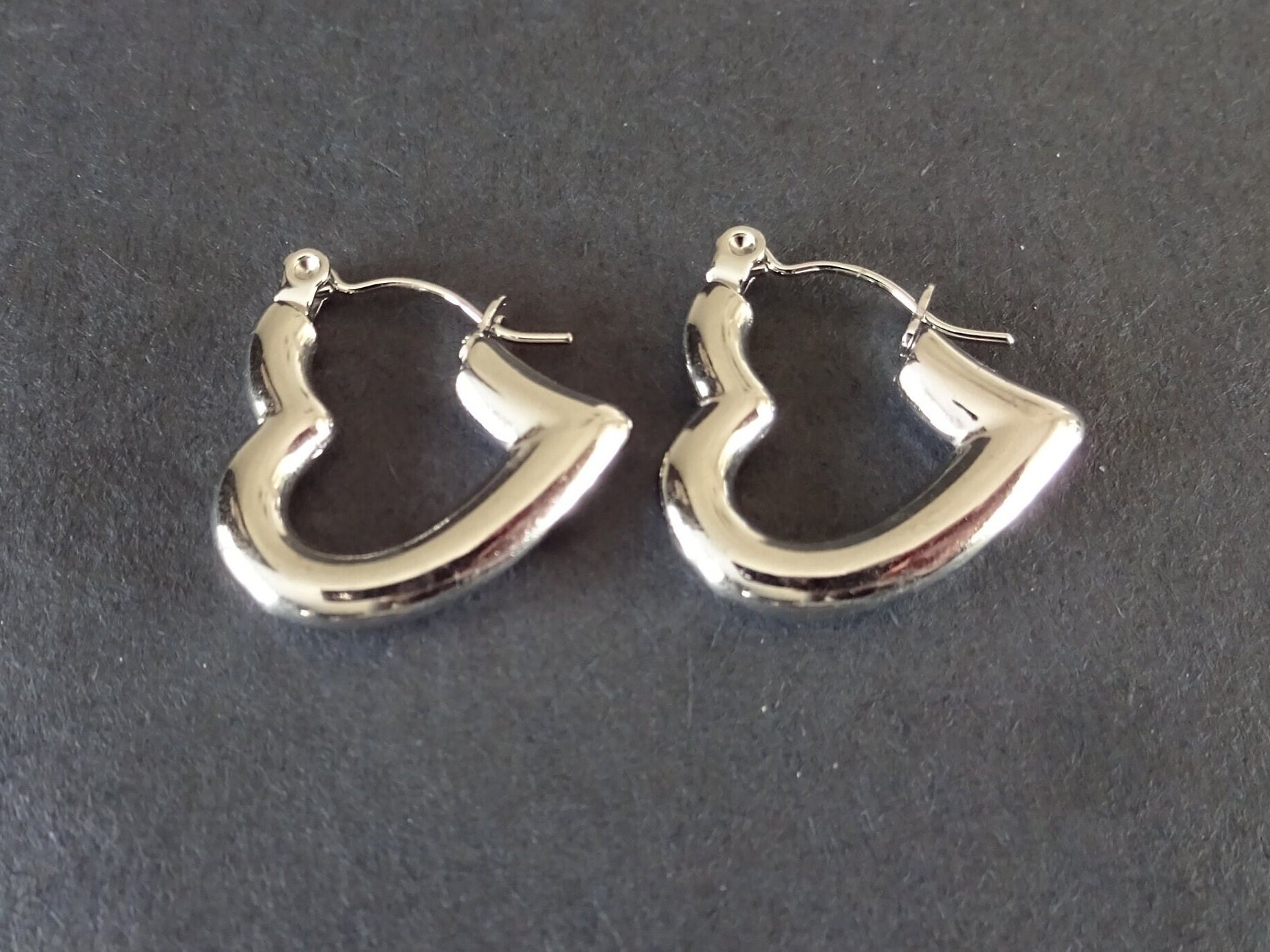 Heart Hoop Earrings For Women - 50mm Stainless Steel Hypoallergenic Large Hoop Earrings Set