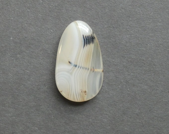 35x21x8mm Natural Dendritic Agate Cabochon, Teardrop Cabochon, One of a Kind, Only One Available, Gemstone Cabochon, Unique Agate Cabochon