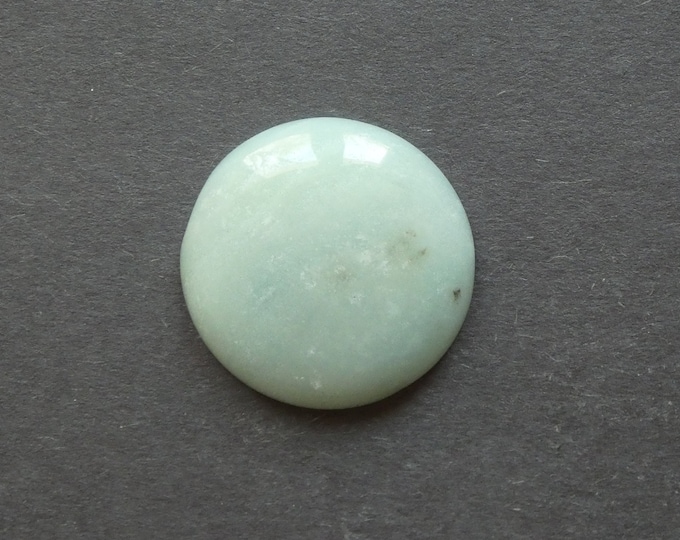 34x7mm Natural Amazonite Cabochon, Gemstone Cabochon, Dome, Green, One of a Kind, Only One Available, Amazonite Dome Cabochon, Unique