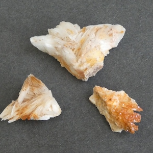 35-55mm 3 PACK Natural Barite with Vanadinite Cluster, One of a Kind 3 Pack, As Pictured Bladed Barite Cluster, Barite with Vanadinite