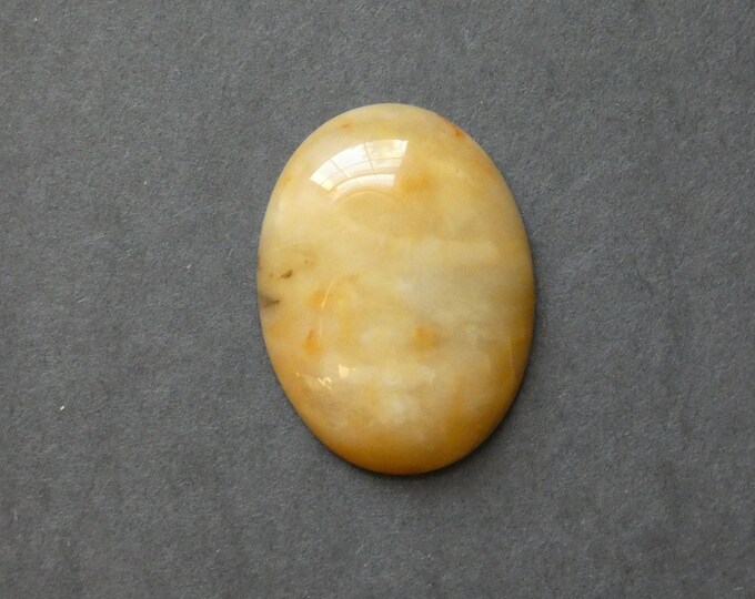 40x30mm Natural Topaz Cabochon, Large Oval, Gemstone Cabochon, One of a Kind, Only One Available, As Seen in Image, Unique Topaz Cabochon