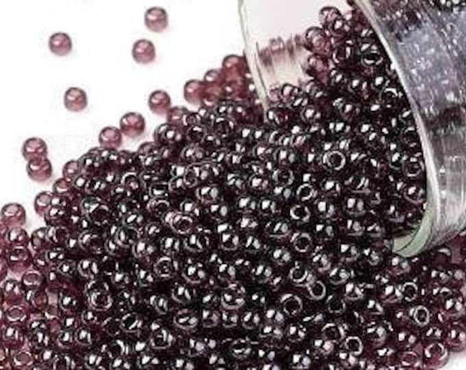 11/0 Toho Seed Beads, Transparent Luster Amethyst (115), 10 grams, About 1110 Round Seed Beads, 2.2mm with .8mm Hole, Luster Finish