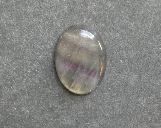 30x22x6.5mm Natural Fluorite Cabochon, Gemstone Cabochon, One of a Kind, Large Oval, Purple Fluorite Stone, Only One Available, Unique Cab