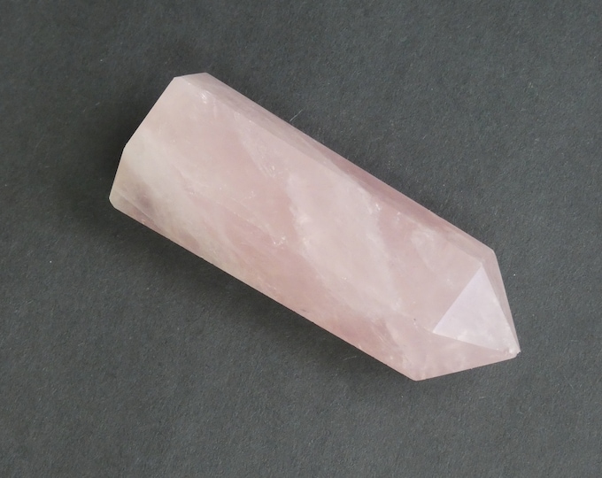 68x26mm Natural Rose Quartz Prism, Pink, Hexagon Prism, One Of A Kind, As Seen In Image, Only One Available, Home Decoration, Rose Quartz