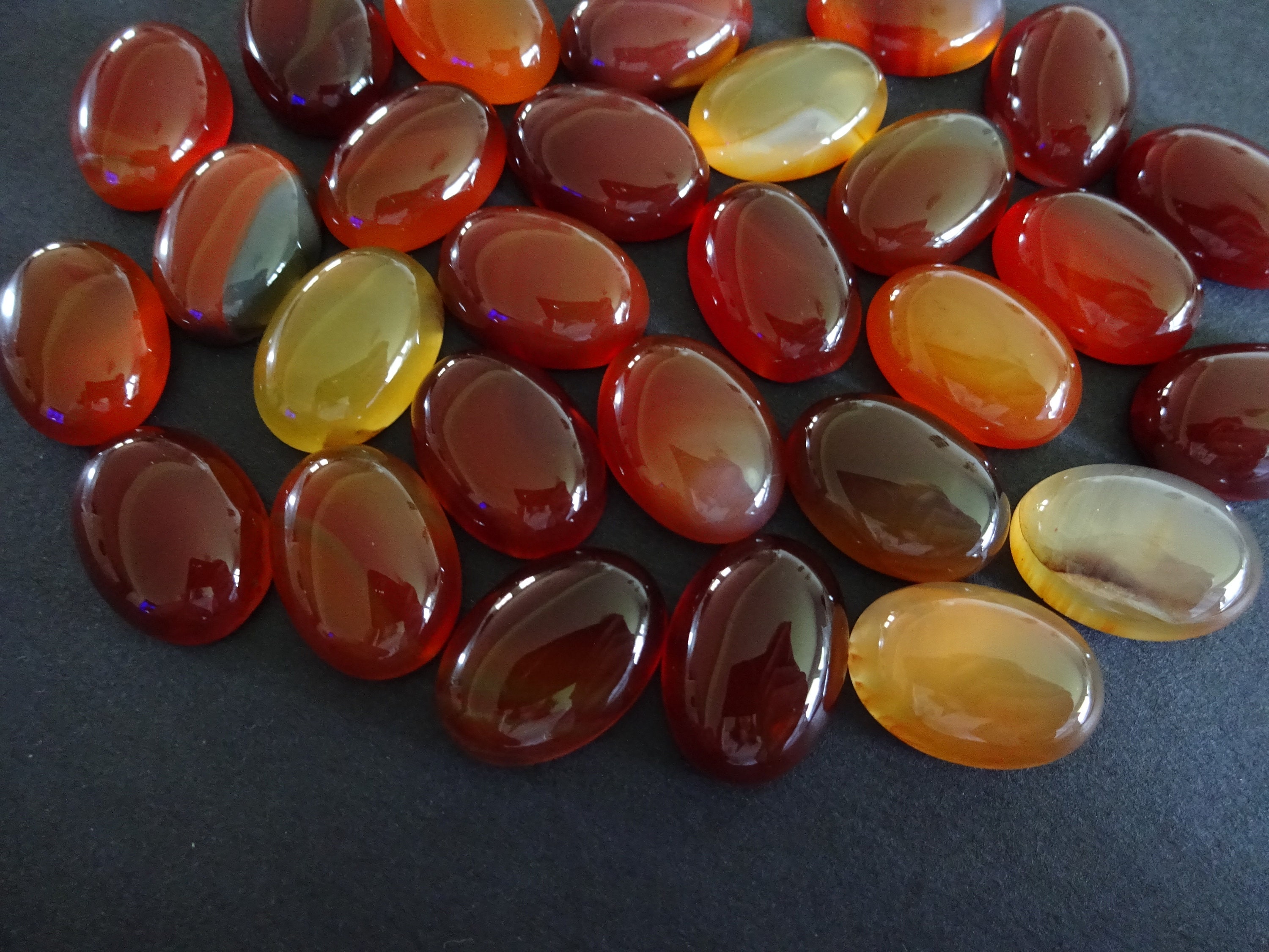 4pcs x Oval 18x13mm Natural Carnelian Cabochon CAROVCB1813
