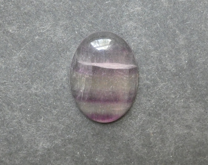 30x22mm Natural Fluorite Cabochon, Gemstone Cabochon, Purple Stone, Large Oval, One of a Kind, Only One Available, Unique Fluorite Cabochon