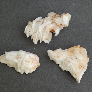 45-54mm 3 PACK Natural Barite with Vanadinite Cluster, One of a Kind 3 Pack, As Pictured Bladed Barite Cluster, Barite with Vanadinite