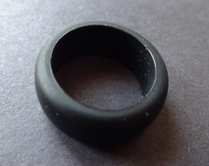 Simple Black Silicone Ring, Safety Black Ring, Black Silicone Band, Size 6-12, Men's Ring, Unisex Jewelry, Wedding Band, Engagement Ring