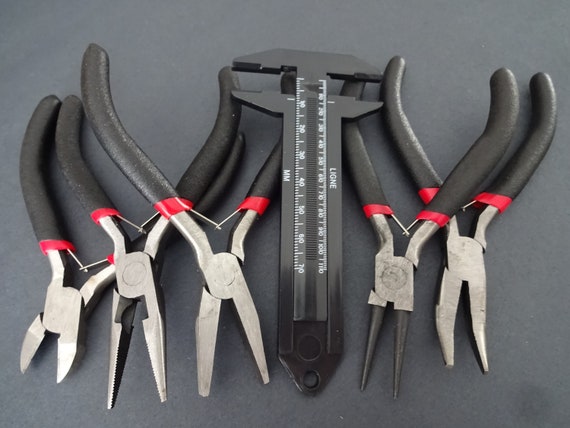 6 Piece Jewelry Tool Kit, Jewelry Pliers, Pliers and Vernier