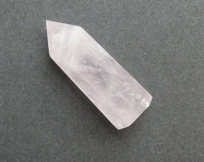 60x21mm Natural Rose Quartz Prism, Pink, Hexagon Prism, One Of A Kind, As Seen In Image, Only One Available, Home Decoration, Rose Quartz