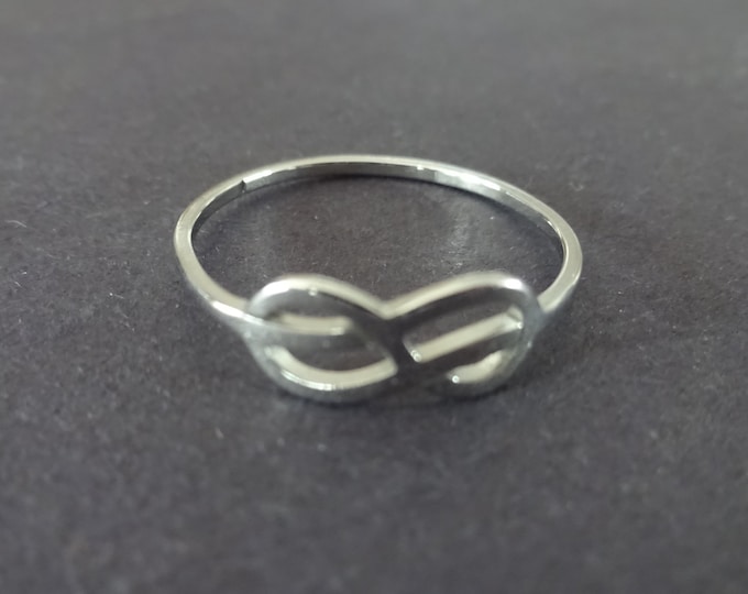 Stainless Steel Infinity Ring, Silver Color, Simple Infinity Band, Handcrafted Steel Band, Ring For Her, Promise Ring, Minimalist Ring