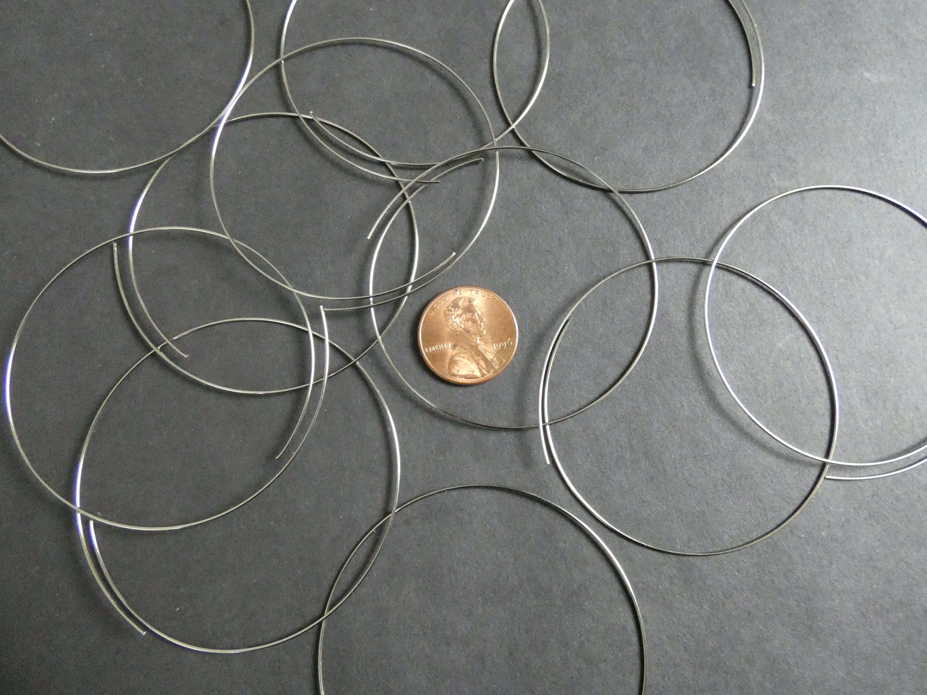 55mm Stainless Steel Memory Wire Bracelet Loop, Silver Color, Classic