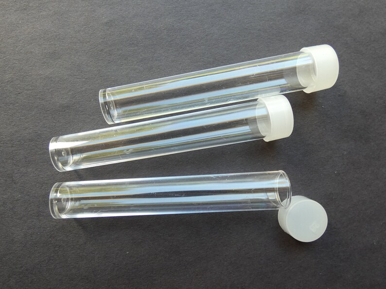76mm Clear Plastic Tube Bead Container With Lid 76mm Etsy
