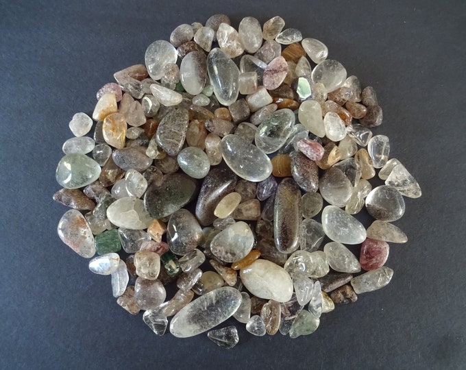 200 Grams Natural Lodolite Nuggets, Undrilled Chip Beads, 7-16x5-12mm, No Holes, Stone Nuggets, Lot Of Gemstone Pieces, Translucent