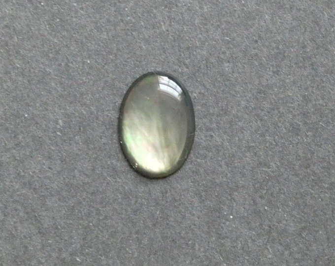 18x13mm Natural Black Lip Shell Cabochon, Pearlescent Sheen, One of a Kind, As Seen in Image, Only One Available, Seashell Cabochon, Unique