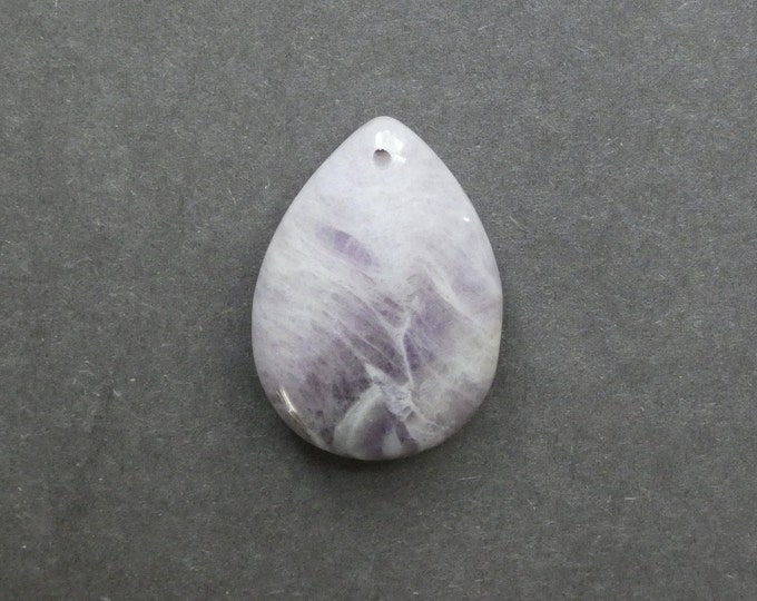 35x25mm Natural Amethyst Pendant, Purple, Large Teardrop, Gemstone Pendant, One of a Kind, Only One Available, Unique Gemstone Pendant