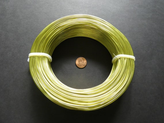 200 mètres de fil de bijoux en aluminium jaune vert de 1 mm, diamètre de 1  mm, fil de perlage de 500 grammes, fil de métal jaune, fabrication de  bijoux, emballage de fil -  France