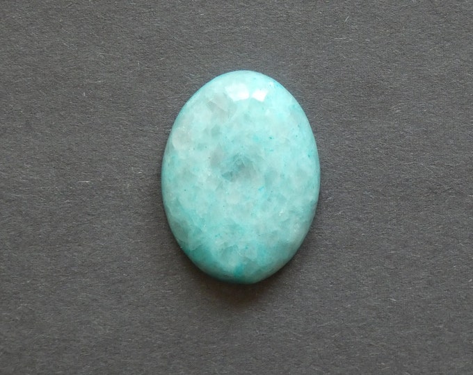 30x22x7.5mm Natural Calcite Cabochon, Gemstone Cabochon, Blue, Dyed, Large Oval, One of a Kind, Only One Available, Unique Calcite Stone