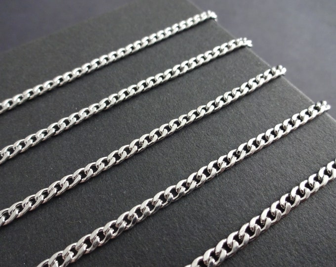 10 Meters 304 Stainless Steel Curb Chain, Unwelded, 3x1mm Chain Bulk Lot, Silver Color, Twisted Necklace Chain, Basic Jewelry Supply