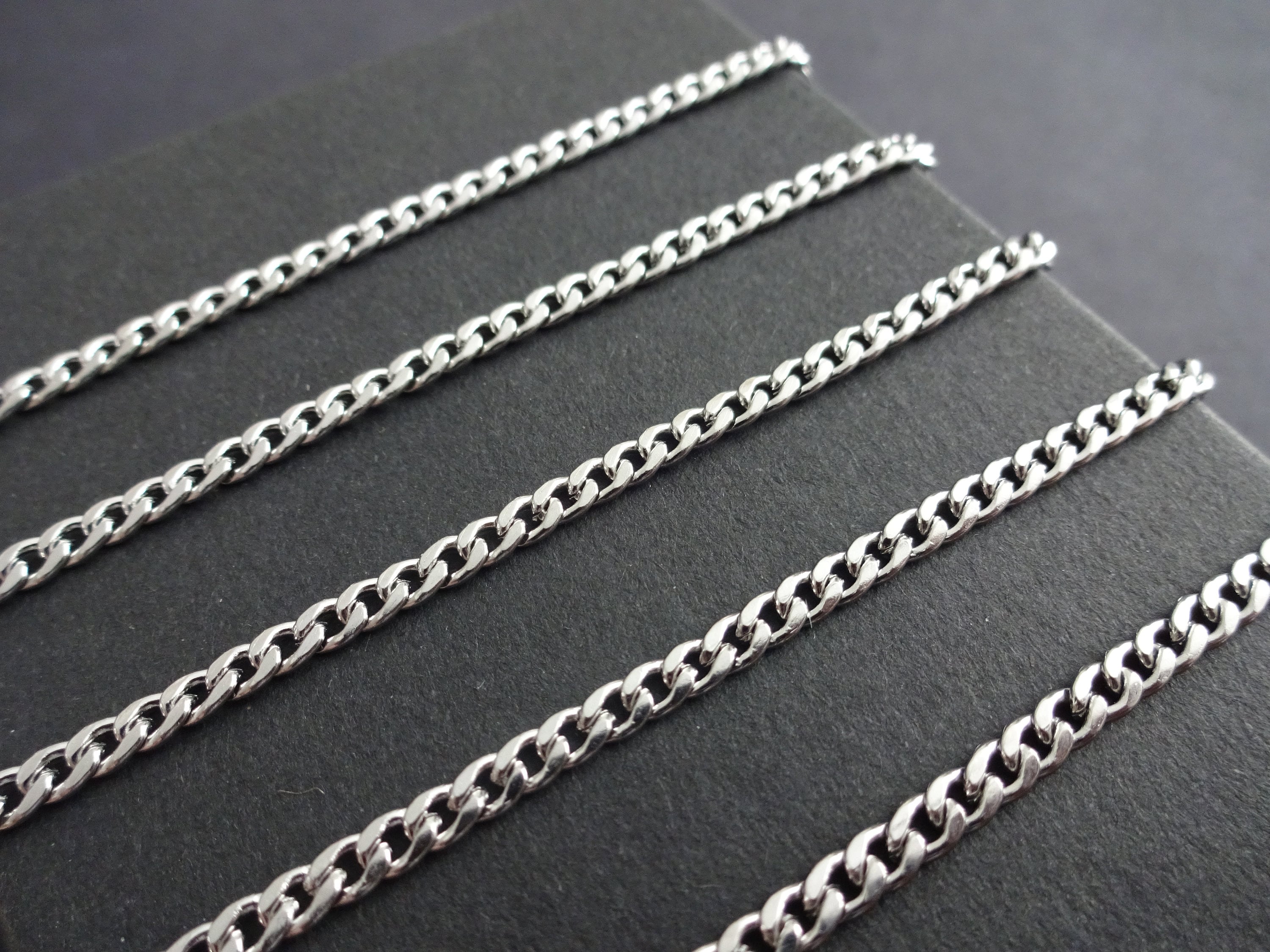 10 Meters 304 Stainless Steel Curb Chain, Unwelded, 3x1mm Chain Bulk Lot,  Silver Color, Twisted Necklace Chain, Basic Jewelry Supply