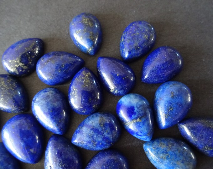 13mm Natural Lapis Lazuli Gemstone Cabochon, Dyed, Teardrop Cabochon, Polished Stone, Blue Stone Cabochon, Natural Gemstone, Mineral Stone