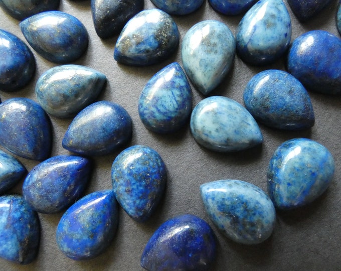 18x13mm Natural Lapis Lazuli Gemstone Cabochon, Dyed, Teardrop Cabochon, Polished Stone, Blue Stone Cabochon, Natural Gemstone, Mineral Cab