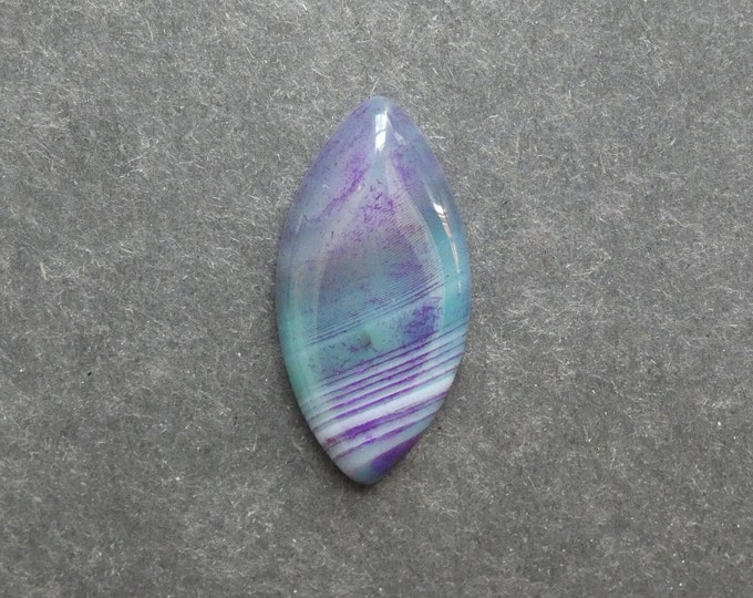 40x20mm Natural Brazilian Agate Cabochon, Horse Eye, Purple & Green, Dyed, Gemstone Cab, One of a Kind Only One Available, Brazilian Agate