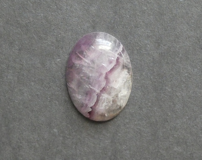 30x22mm Natural Fluorite Cabochon, Large Oval, Gemstone Cabochon, Purple, One of a Kind, Only One Available, Unique Fluorite Cabochon