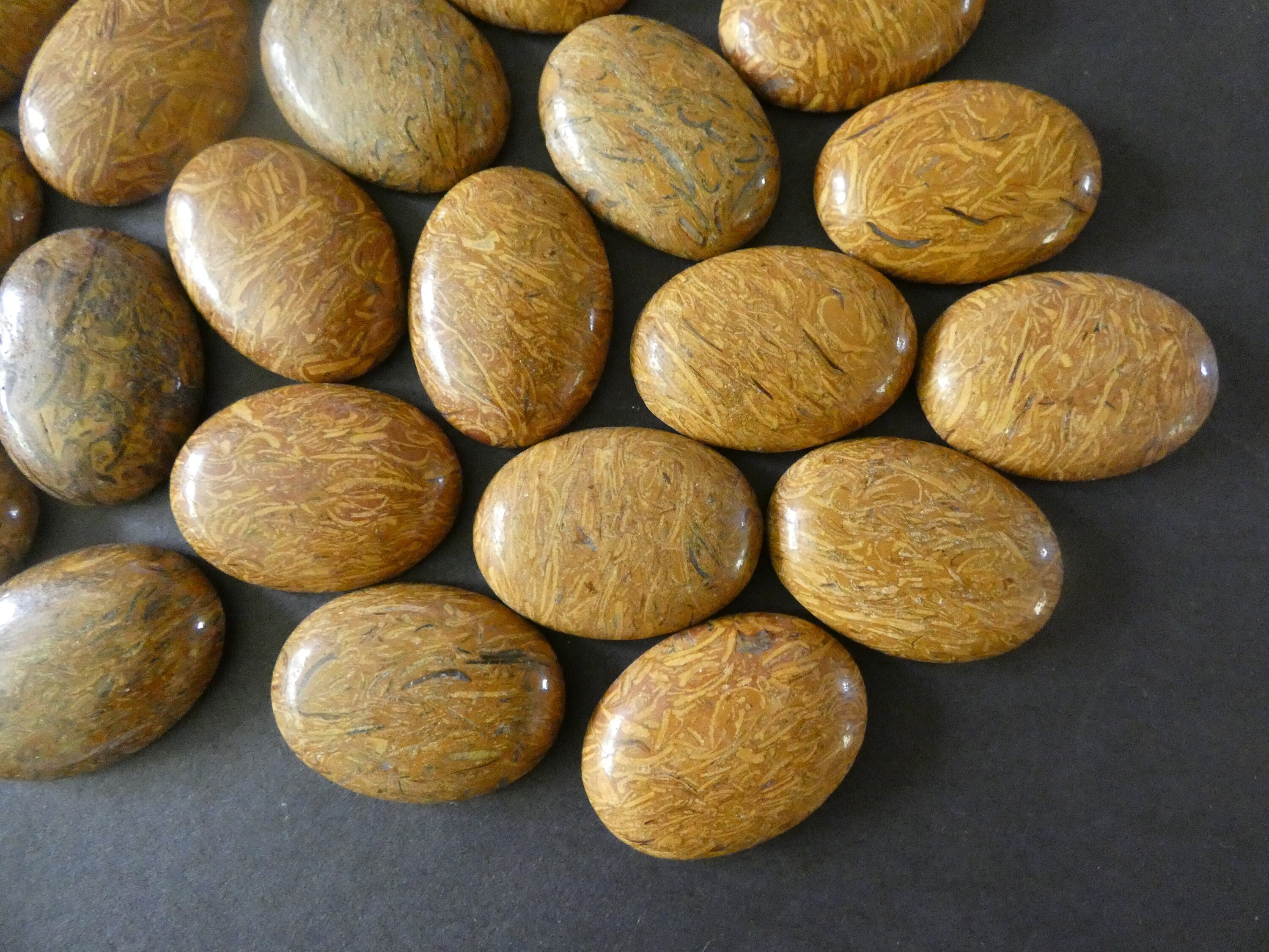 30x22mm Natural Elephant Skin Jasper Cabochon, Miriam Stone