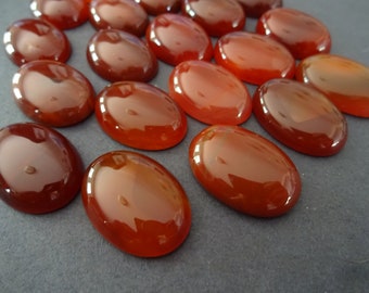 25x18mm Natural Red Agate Gemstone Cabochon, Oval Cabochon, Polished Gem, Stone Cabochon, Natural Gemstone, Agate Stone, Authentic Agate