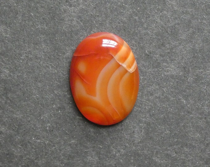 30x22mm Natural Carnelian Cabochon, Gemstone Cabochon, Large Oval Stone, Orange, One of a Kind, Only One Available, Unique Carnelian Cab