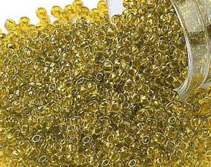 11/0 Toho Seed Beads, Transparent Chamomile (2155), 10 grams, About 1110 Round Seed Beads, 2.2mm with .8mm Hole, Transparent Finish