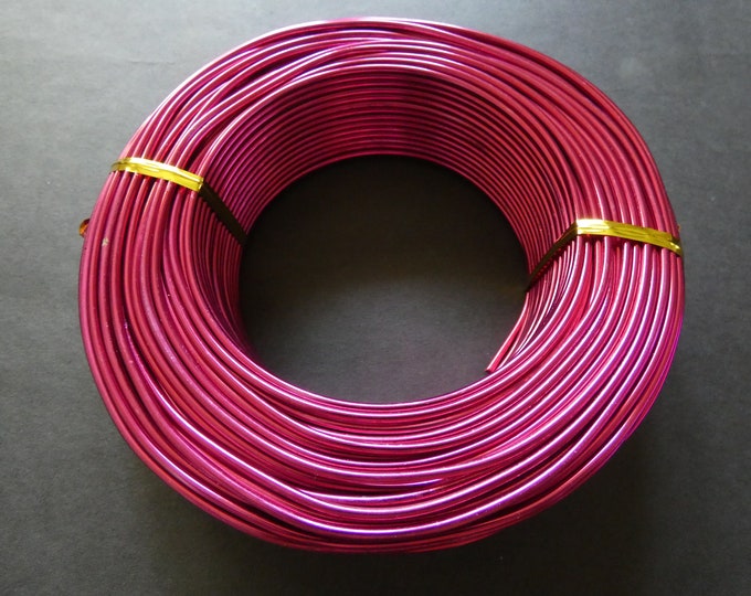 55 Meters Of 2mm Violet Red Aluminum Jewelry Wire, 2mm Diameter, 500 Grams Of Beading Wire, Bright Red Metal Wire, Jewelry Making, Bulk Wire
