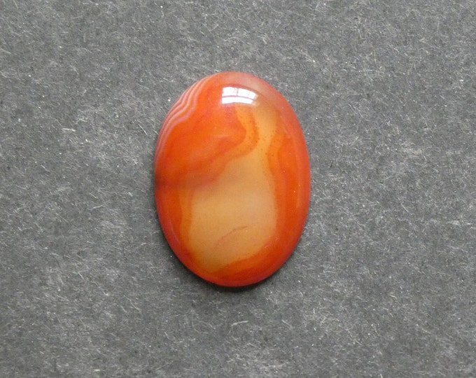 30x22mm Natural Carnelian Cabochon, Gemstone Cabochon, Large Oval Stone, Orange, One of a Kind, Only One Available, Unique Carnelian Cab