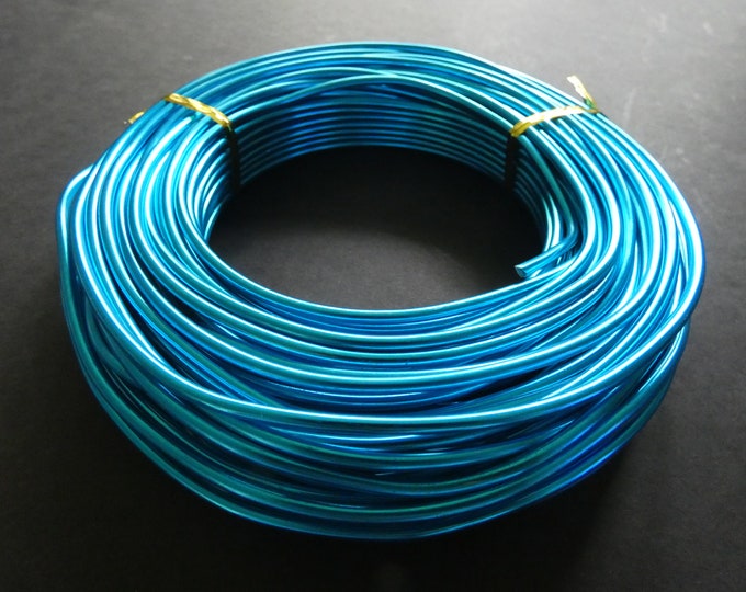 50 Meters Of 2mm Blue Aluminum Jewelry Wire, 2mm Diameter, 500 Grams, Beading Wire, Bright Blue Metal Wire, Jewelry Making, Wire Wrapping