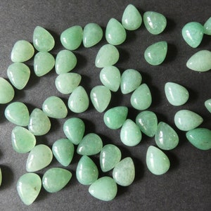 8x6mm Natural Onyx Agate Cabochon, Teardrop Cabochon, Polished Gem, Gem Cabochon, Natural Gemstone, Polished, Natural Green Agate Cab