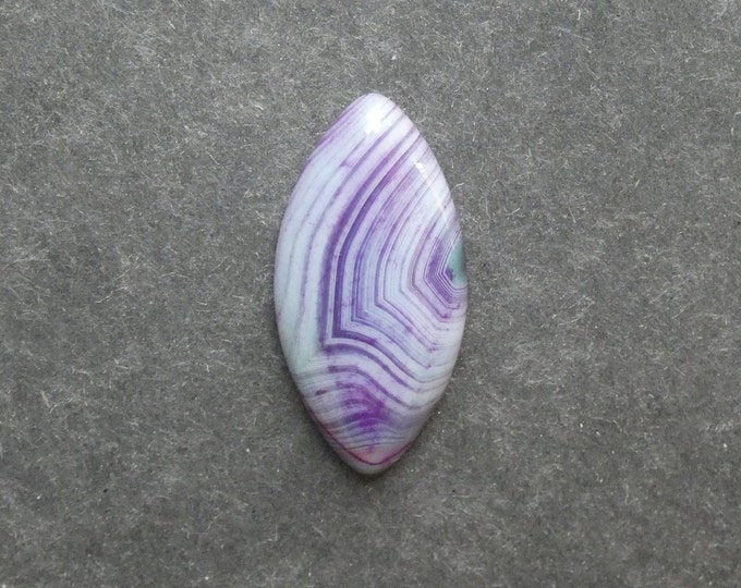 40x20mm Natural Brazilian Agate Cabochon, Horse Eye, Purple & Green, Dyed, Gemstone Cab, One of a Kind Only One Available, Brazilian Agate