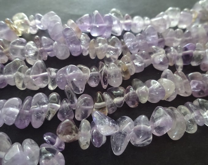 15-16 Inch 4-14mm Natural Ametrine Bead Strand, About 150 Stones, Light Purple & Yellow, Natural Crystal Chips, Drilled Ametrine, Polished