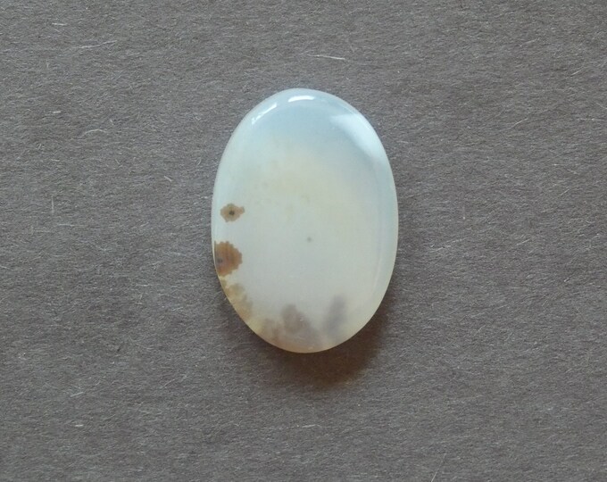 27x19mm Natural Dendritic Agate Cabochon, Large Oval Cabochon, One of a Kind, Only One Available, Gemstone Cabochon, Unique Agate Cabochon