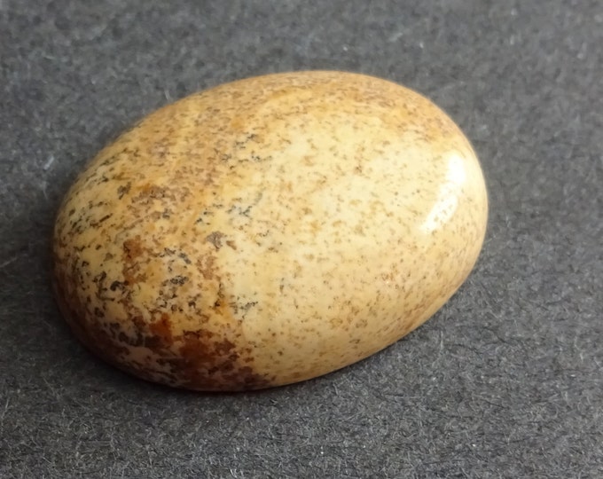 25x18mm Natural Picture Jasper Cabochon, Large Oval, Brown & Beige, One Of A Kind, As Seen In Image, Only One Available, Picture Jasper Cab