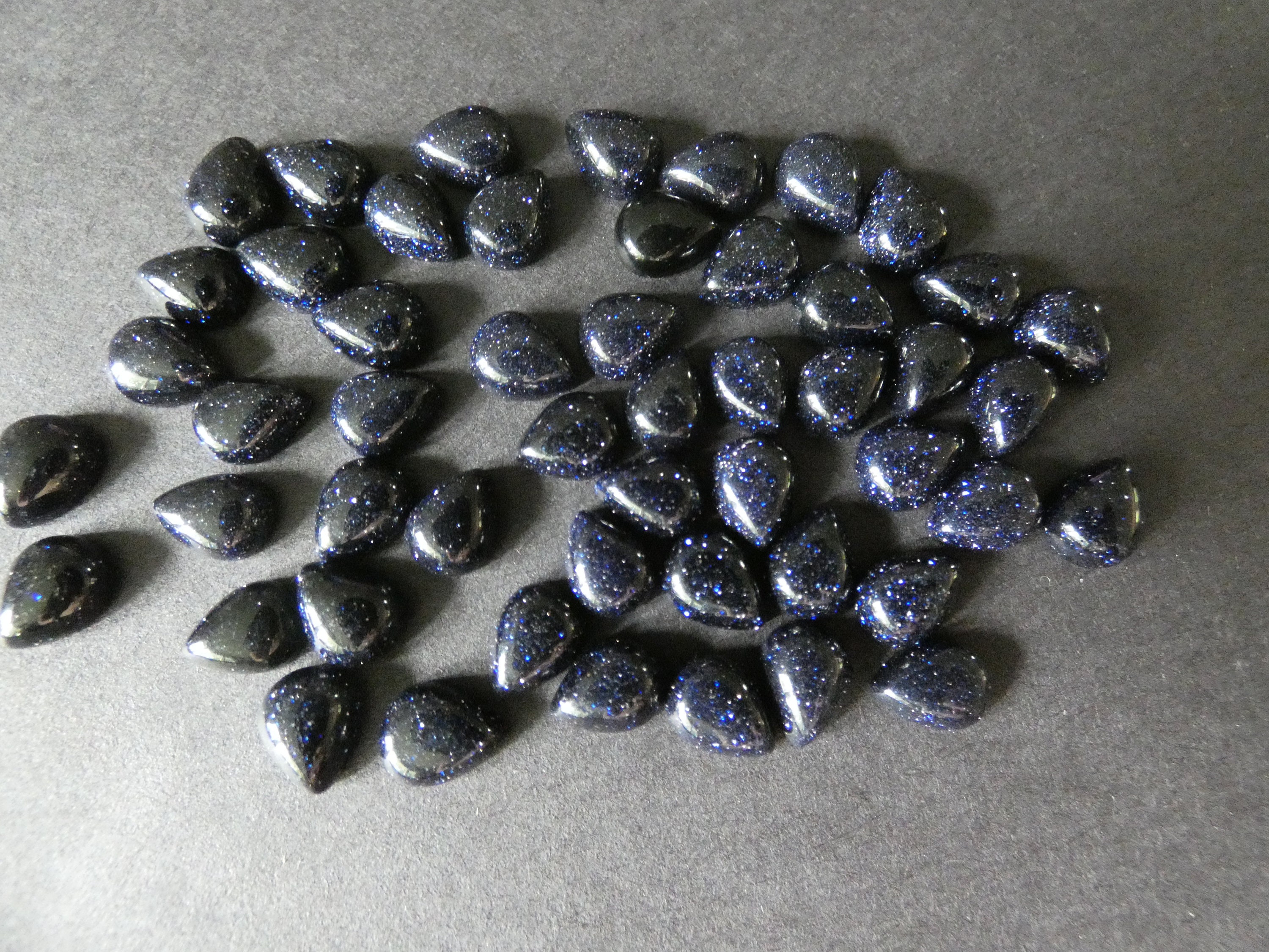 Blue shop goldstone cabochon