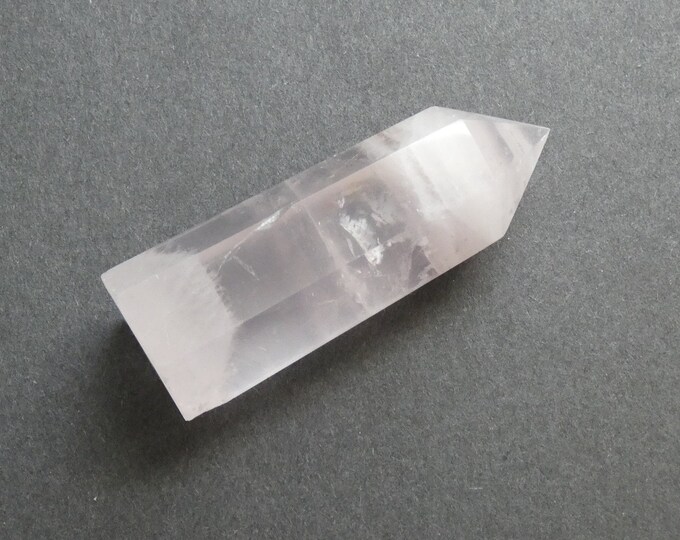 75x20mm Natural Rose Quartz Prism, Pink, Hexagon Prism, One Of A Kind, As Seen In Image, Only One Available, Home Decoration, Rose Quartz