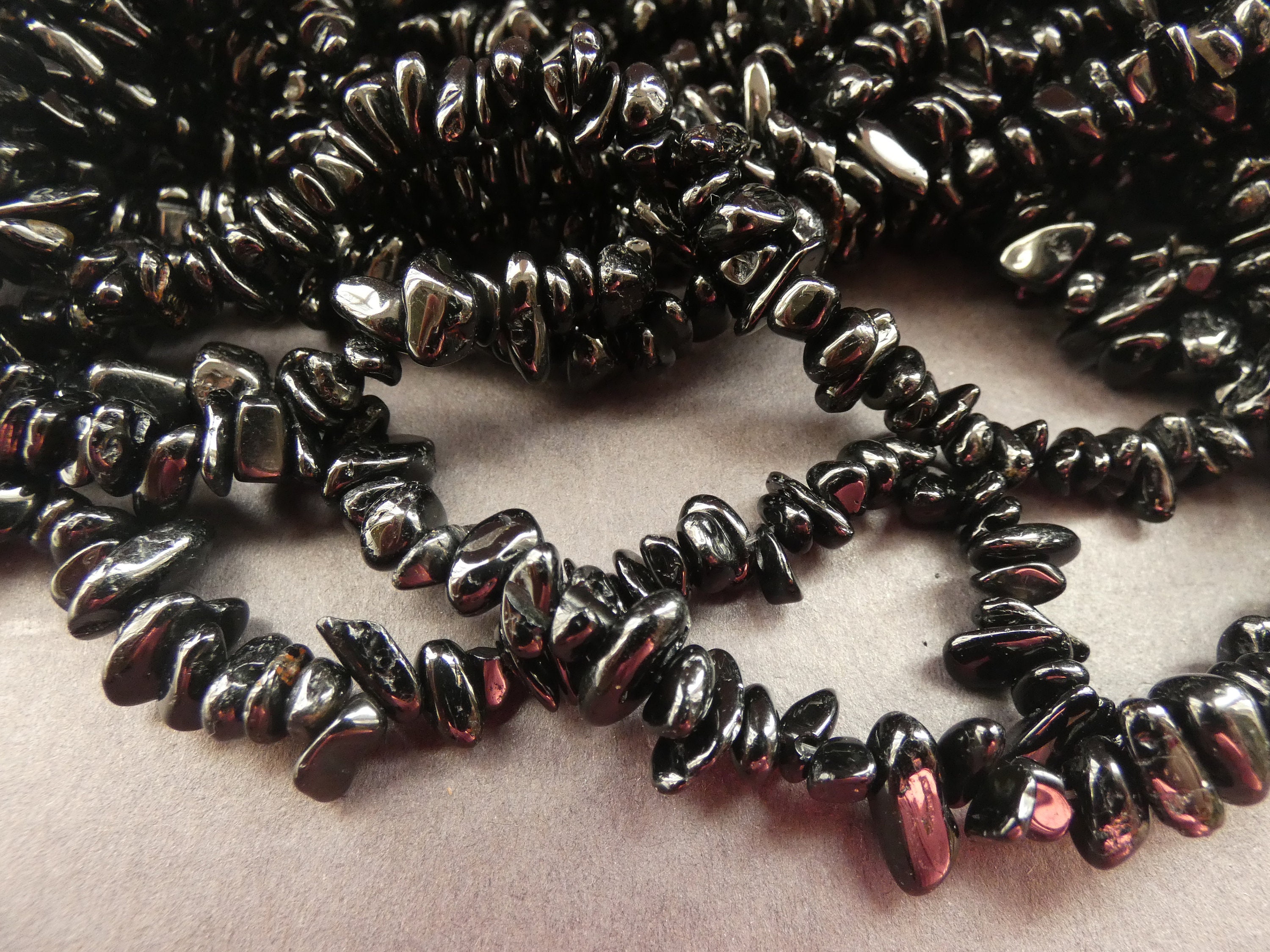 33 Inch 4-12mm Natural Black Tourmaline Bead Strand, About 250 Beads ...
