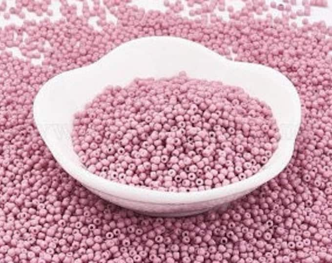 11/0 Toho Seed Beads, Matte Opaque Pearl Pink (765), 10 grams, About 933 Round Seed Beads, 2x1.5mm with .5mm Hole, Matte Opaque Finish