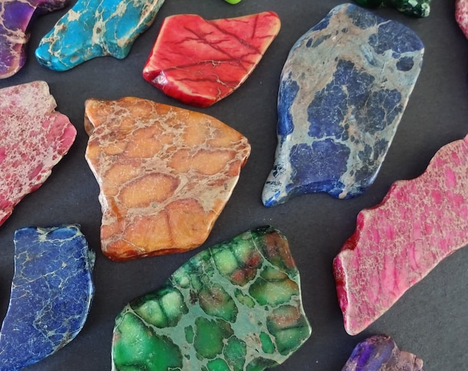 4 PACK of Mixed Regalite Pendants, 20mm-60mm in Length, Mixed Color Regalite Pendants, Mixed Shape Regalite Pendants, Mixed Shape and Color