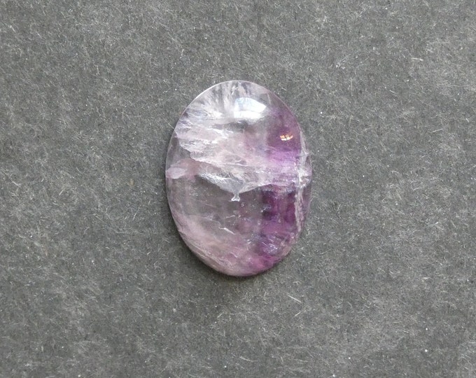 30x22x6.5mm Natural Fluorite Cabochon, Gemstone Cabochon, One of a Kind, Large Oval, Purple Fluorite Stone, Only One Available, Unique Cab