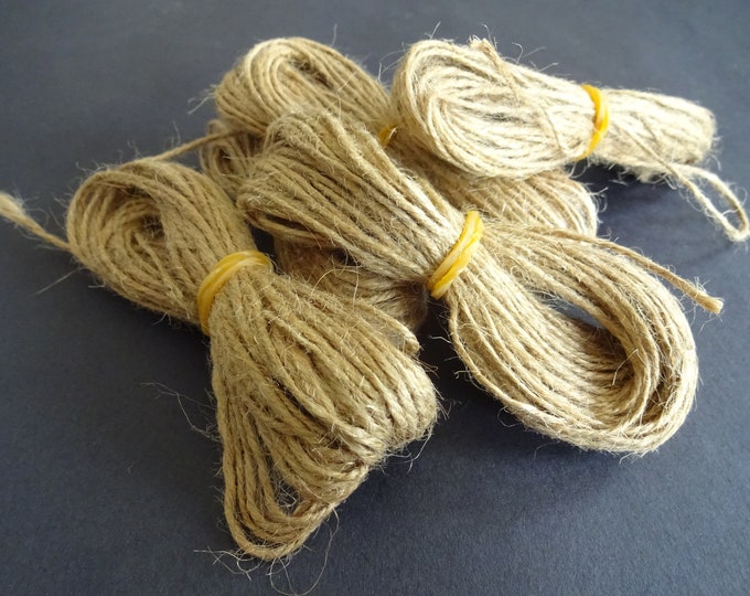 2 Ply Hemp Cord Twine String, 10m/Bundle, 1mm, Tan, Beige, Jewelry Making, Supply, Basic Cord, Necklace String, Sturdy, 10.936 yards/Bundle