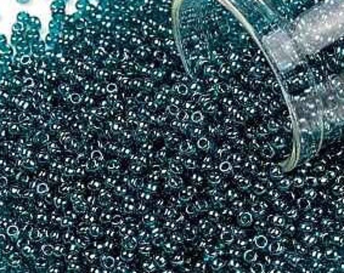 11/0 Toho Seed Beads, Transparent Luster Teal (108BD), 10 grams, About 1110 Round Seed Beads, 2.2mm with .8mm Hole, Luster  Finish